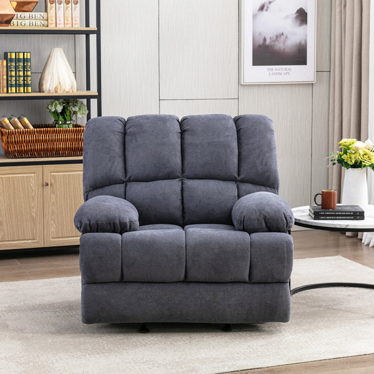 BDEUS Abimael 43 Wide Manual Glider Upholstered Recliner